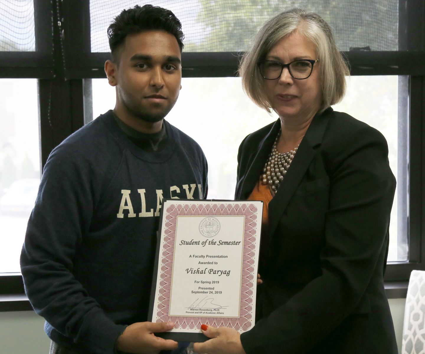 Student of the Semester Vishal Paryag